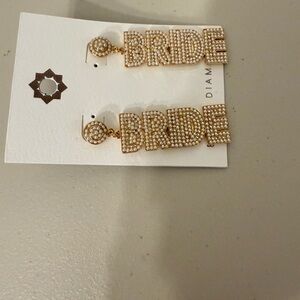 Gold Bride Statement Earrings